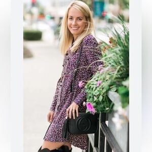 Tory Burch Confetti Print Silk Dress Size 4 EUC